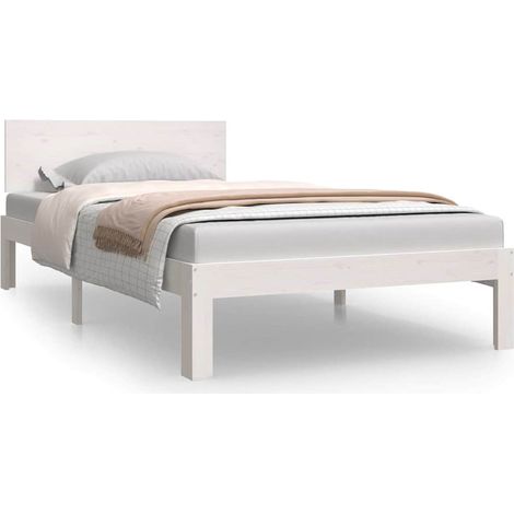 Maison Exclusive - Giroletto Bianco in Legno Massello di Pino 100x200 cm (1/5)