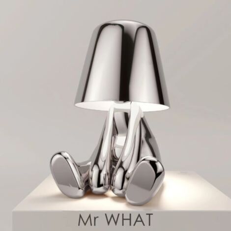 Thinker Night Light Creative Table Lamp – Little Golden Man in Iron and Resin – Soft Lighting with Touch Control – Modern Decoration (1/3)