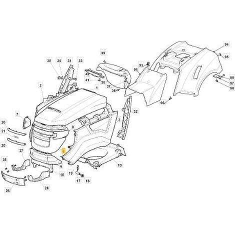 VORDERE HAUBE TS-STIGA 2014 GRAU NCS8000N ORIGINAL STIGA - 325076953/0