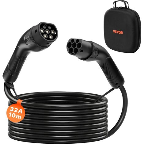 Cavo di ricarica per veicoli elettrici da tipo 2 a tipo 2, 32 Amp, 7 kW, monofase, impermeabile IP66, 22 kW-b, 10 m (1/2)