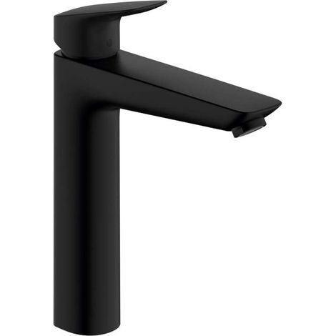Hansgrohe Logis - Waschtischarmatur mit Ablaufgarnitur, EcoSmart, schwarz matt 71090670 (1/4)