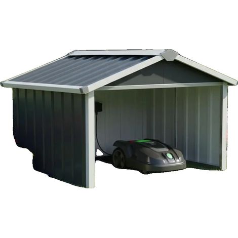 Roboter-Rasenmäher Garage, verzinkter Stahl, 92 cm x 97 cm x 63 cm, wetterfeste Schutz, kompatibel mit Roboter-Rasenmähern, einfache Montage (1/5)