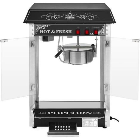 Máquina de palomitas profesional, eficiente y ajustable, 230 V, 1,6 kW, color negro. (1/5)