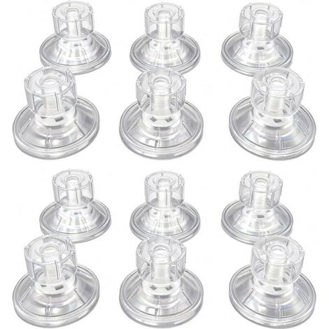 Ventouses de rechange pour aquarium, lot de 12 petites vis transparentes en plastique de 6,0 cm (1/5)