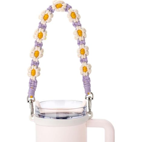 Cinghia per maniglia per borraccia compatibile con Owala, Stanley, adatta ai bicchieri Stanley, Hydro Flask e alla maggior parte delle borracce da 12-40 oz. (1/4)