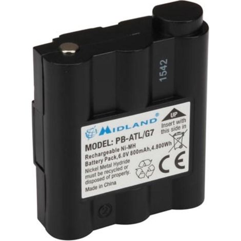 BATTERIA DI RICAMBIO Ni-MH 800mAh per ALN004 e ALN020 (Midland G7) (1/2)