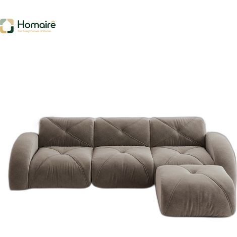 Sofa mit Modulen aus Chenille taupe en Polyester 281 x 171 x 76 cm HOMAIRE (1/5)