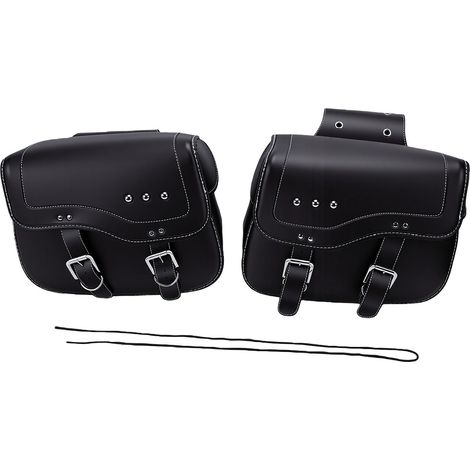 Sacoches moto 30 L remplacement pour sacs bagages latéraux cuir PU V-star (1/5)