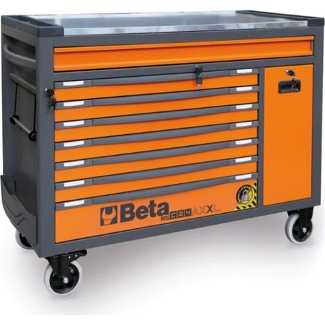 Beta RSC24AXXL Cassettiera mobile 8 cassetti antiribaltamento lunga - Arancione
