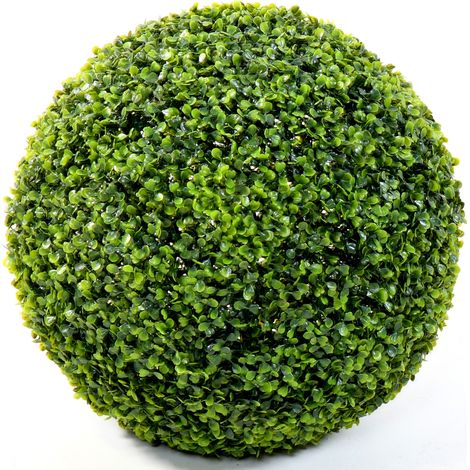 Plante artificielle haute gamme Spécial extérieur / Buis boule GR artificiel - Dim : H.48 x D.48 cm