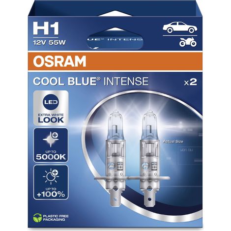 Osram Automotive 4062172388061 Ampoule halogène COOL BLUE® INTENSE H1 55 W 12 V