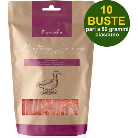 Snack Nature Entenfilet für Hunde 10 Beutel à 80 g (1/2)