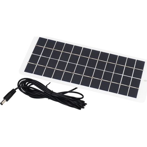Panneau Solaire Polycristallin Haute Transmission Lumineuse Cellule Solaire Portable avec Interface DC pour Batterie 3.7V 5W 12V (1/5)