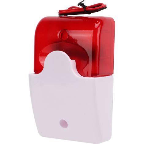 Alarme sonore et lumineuse (clignotement rouge), dispositif de sécurité à isolation renforcée et résistant aux chocs, 12 V. (1/5)