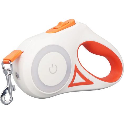 Laisse pour Chien Rétractable avec LED, Frein à Une Main et Verrouillage, Antienchevêtrement et Résistante (1/5)