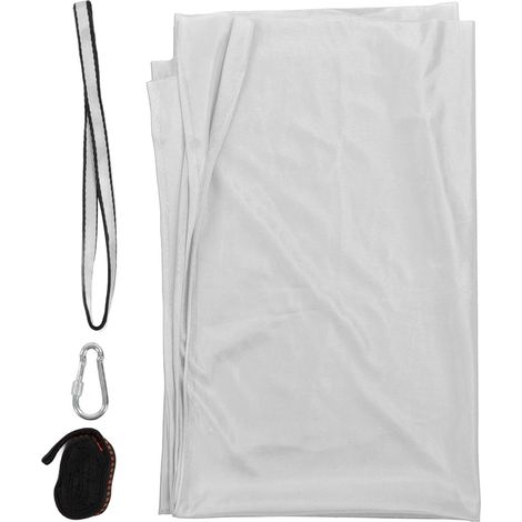 Hamac Enfant Polyester Élastique Confortable - Hamac Sensoriel Aérien Yoga pour Intérieur et Extérieur Gris Argenté (1/5)