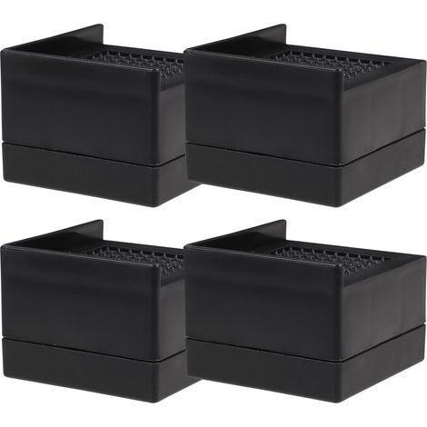 Lot de 4 rehausseurs de lit carrés antidérapants en (1/5)