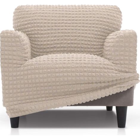 Housse de Fauteuil Super élastique Universelle de 70 à 110 cm Modèle BUFALI Housse idéale pour Toute Forme de Fauteuil Protecteur en Tissu Jacquard 3D Toucher Coton (1/5)