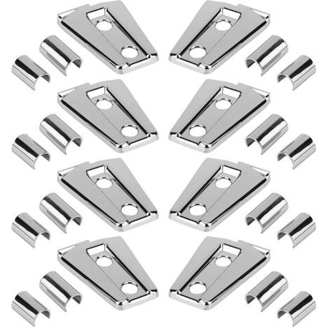 Türscharnierabdeckungen in Silber, passend für Jeep Wrangler JK 2007–2017 (4-Türer), 24-teiliges Set