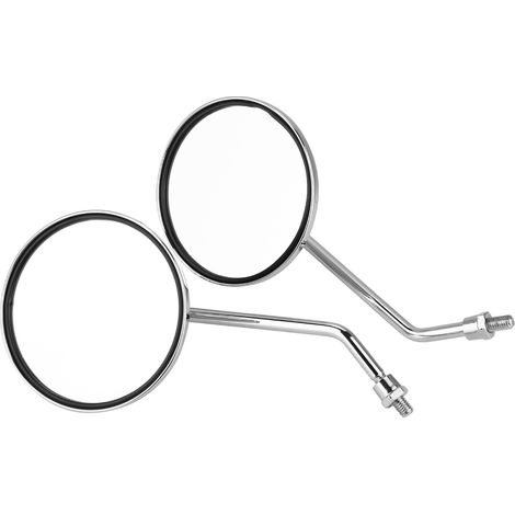 2-teiliges Motorradspiegel-Set, silberfarben, 10 mm rund, links und rechts, Motorrad-Seitenspiegel (1/5)