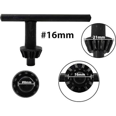 Clé à Mandrin Ø16mm pour perceuse, Clé pour mandrins 16 mm Noir (1/3)