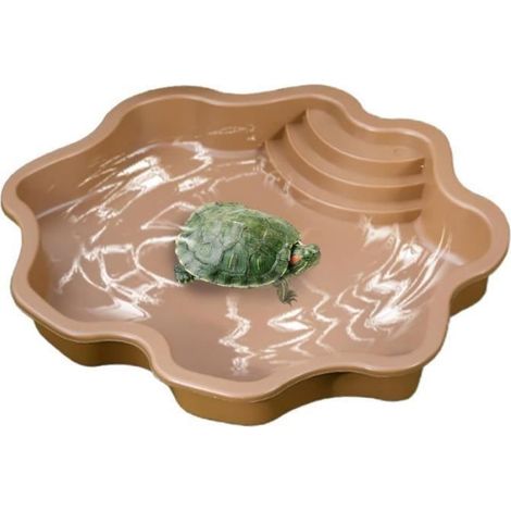 Piscine de bain pour reptiles – Grand bol d'alimentation pour tortues Habitat pour tortues rampe, nourriture et BASSIN POUR ANIMAL (1/4)