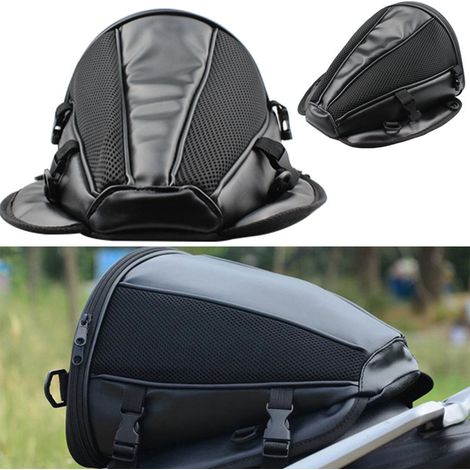 Sacoche de moto grande capacité, antidérapante, imperméable et légère en PU, sac arrière de moto (1/5)