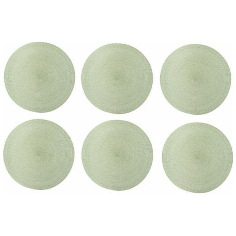 Lot de 6 sets de table ronds - D 33 cm - Vert - Livraison gratuite (1/3)