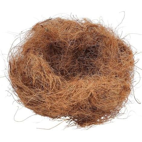 Fibre Coco 50g pour Nid D'Oiseau Substrat Litière Oiseaux Vrac Réchauffement Naturels pour Nid D'Oiseau Canari Pinson Perruche Colibri Matériau Nidification Soie pour Cages Jardins Troncs (1/5)