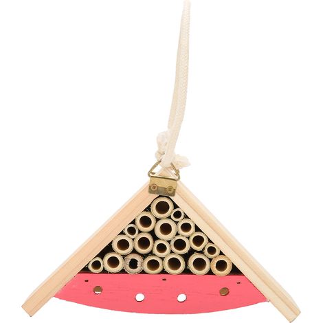 Cabanon à insectes en bois coloré, hôtel suspendu pour abeilles et insectes utiles, fournitures de jardin (1/5)
