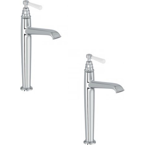 JACOB DELAFON Lot de deux mitigeurs lavabo haut Cléo 1889 Chrome (1/2)