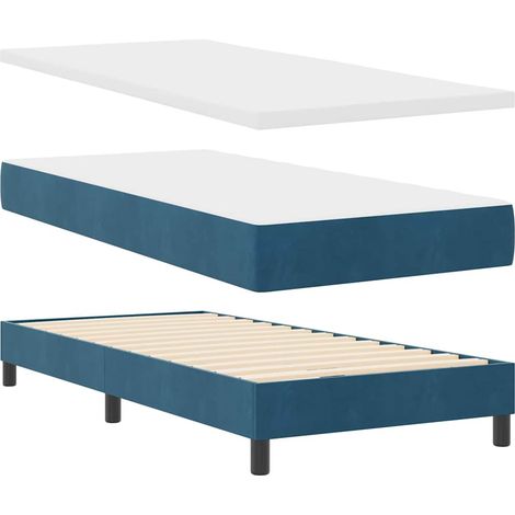Cama con Somier y Colchón Gris Oscuro 80x200 cm Terciopelo vidaXL