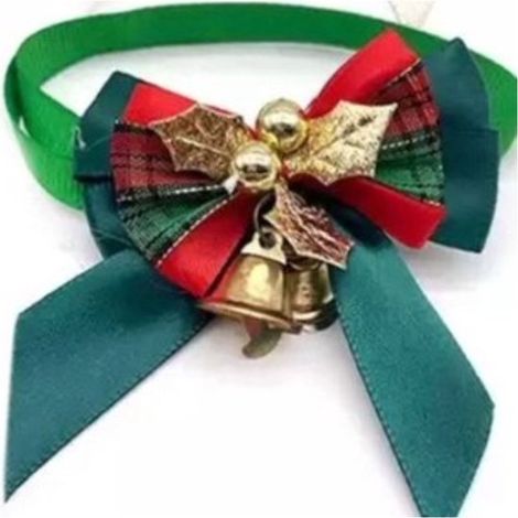 Nœud papillon de Noël pour chien et chat - Vert - Accessoire de fête pour animaux (1/5)