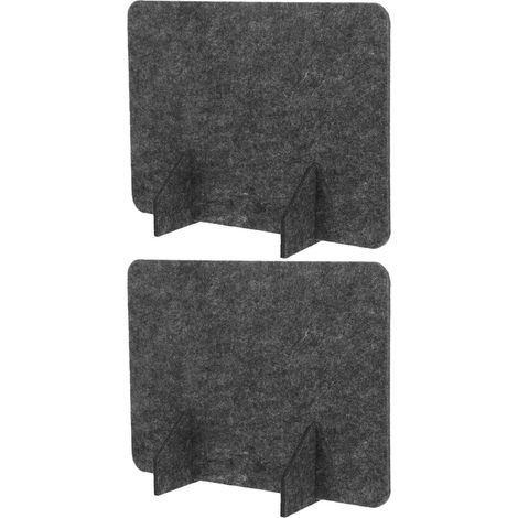 Lot de 2 séparations de table en feutre comme brise-vue pour bureaux et restaurants - Séparateurs autoportants pour tables à manger et bureaux - Montage facile sans perçage (1/5)