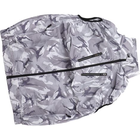 Gilet de travail rafraîchissant d'été avec ventilateur USB détachable, blanc, pour le jardinage, taille XL, camouflage léger
