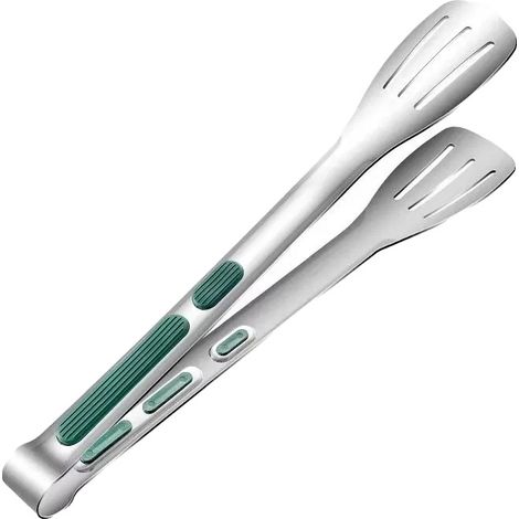 Pinze per alimenti, in acciaio inox, con impugnatura antiscivolo, 1 pezzo, 28 cm (1/2)