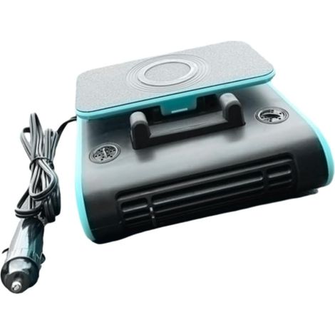 Ventilateur de voiture, ventilateur de tableau de bord de voiture 12V, ventilateur de voiture pour le Bureau, tableau de bord, ventilateur de voiture silencieux avec support de téléphone et plaque (1/4)