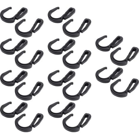 Elastic hooks for bungee cord, S-shaped plastic clips, cargo nets, suitcase hooks, truck roof net, cargo net kit (1/5)