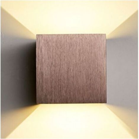 1pcs Applique Murale 12W, Applique Murale Extérieure/Intérieure LED, Applique Murale Extérieure Réglable, Applique Murale Intérieure Étanche IP65, Convient pour Chambre, Couloir, Salon (Marron, Lumièr (1/4)