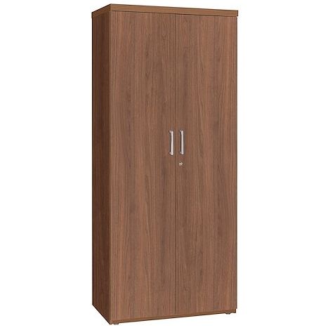 Armoire haute noyer H 183 x L 80 cm Milano métal - Maxiburo