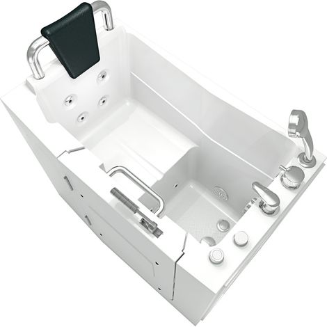 Sitzwanne Whirlpool Badewanne mit Tür S08WP-A-L 68x110cm