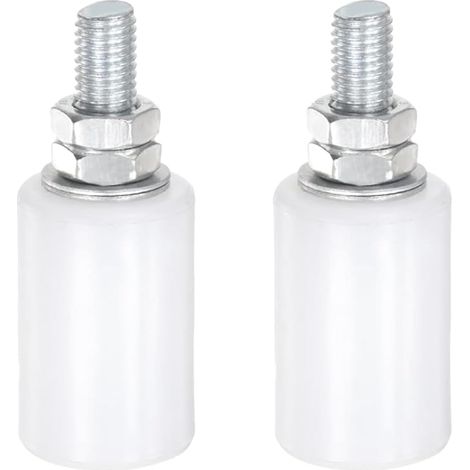 2x Guide Portail Coulissant Nylon - Rouleaux de Guidage Blancs (1/5)