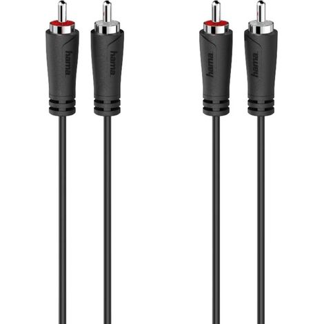 Hama 00205258 RCA Audio Cavo [2x Spina RCA - 2x Spina RCA] 3 m Nero