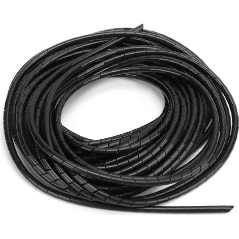 Spiralkabelaufwicklung, flexibler Kabelorganisator, schwarz, für die Verkabelung im Computerraum, Φ18-2,7 m (1/5)