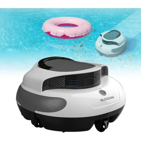 Robot nettoyeur de piscine automatique, PC100, 5000mAh, pour le nettoyage des piscines hors sol/enterrées, convient aux piscines de 80 m². (1/5)