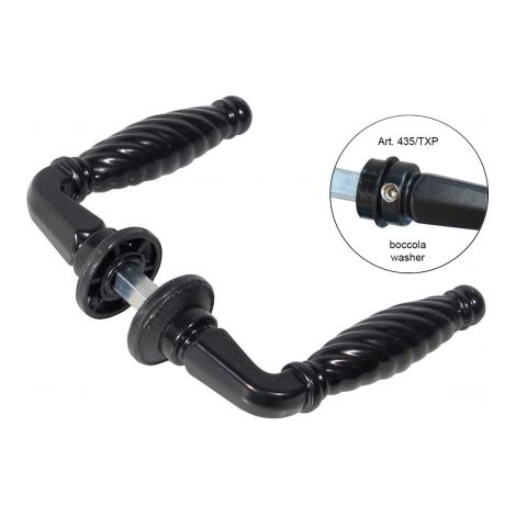 IBFM MANIGLIA PER PORTE FERRO TIPO RUSTICA NERA 435TX