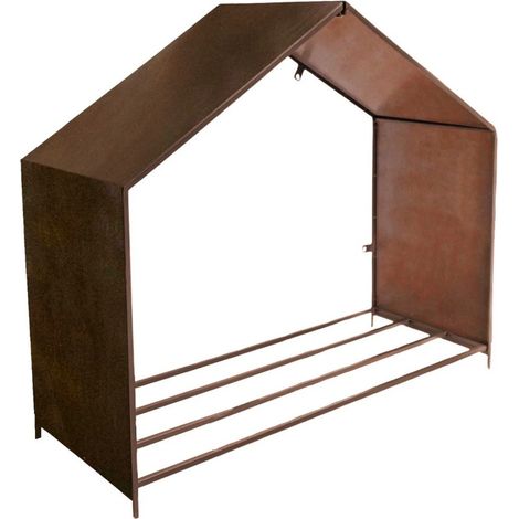 Outdoor House Log Storage - L38 x W100 x H88 cm - Rust
