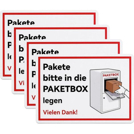 4 Autocollants Signalétiques pour Boîte à Colis, 14,8 × 21 cm (1/5)