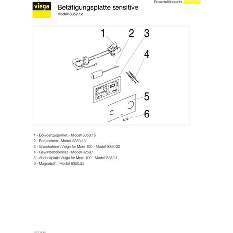 VIEGA 630577 Plaque de commande WC 8352.12 (1/5)