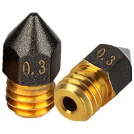 2pcs accessoires pour imprimante 3D buse en laiton volcanique MK8 - 0.3 / 1.75mm pour 1.75mm Ender3 Pro CR10/S (1/5)